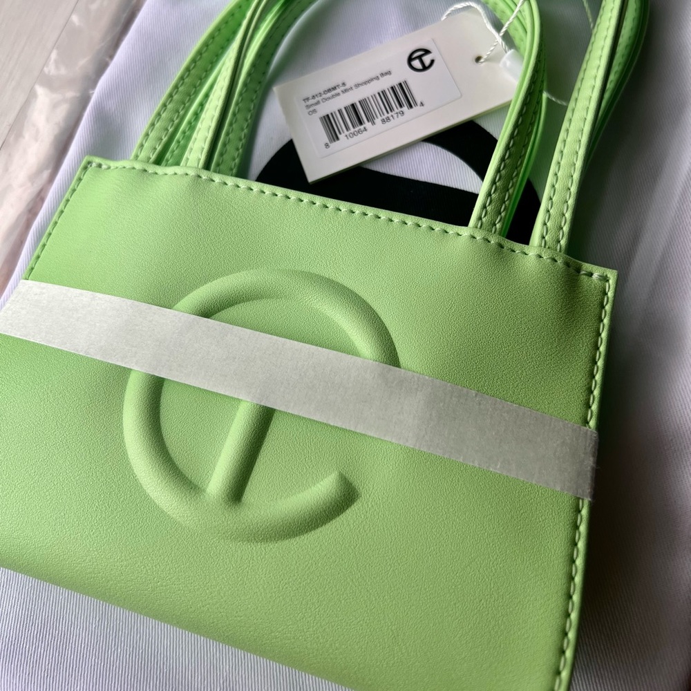 TELFAR, Small Double Mint Shopping Bag. BNWT. With dust bag.